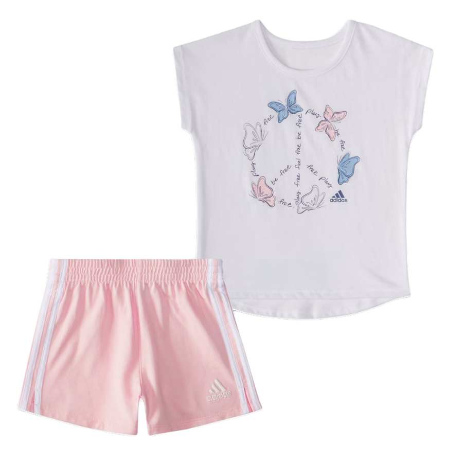 Adidas Adidas Sportswear Infant And Toddler Suit White Pink Infant And Toddler