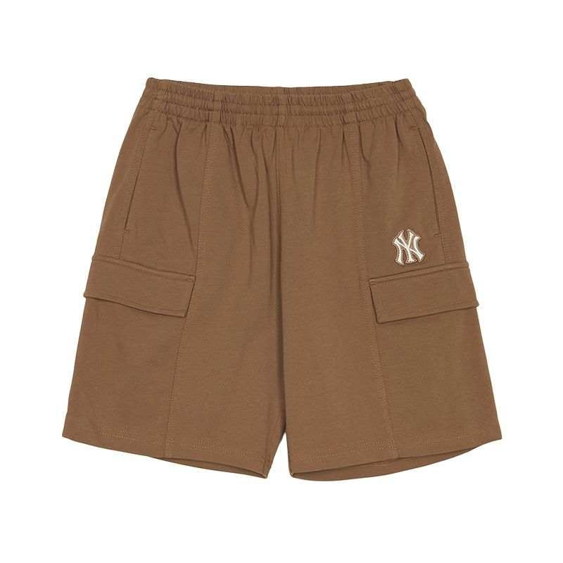 MLB KIDS BASIC New York Yankees SS25 Shorts Children Aged 3 7 Years Old Light Camel