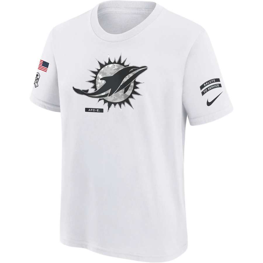 Nike Nike Dri FitNFL Miami Dolphins Salute To Service Primary Edge Legend T Shirt White Teenagers