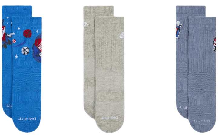 Nike Nike Kids' Apparel Boxy Crew Socks Kids Socks 3 Pack Kids'