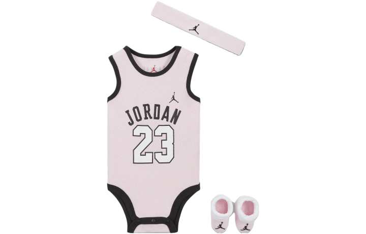 Jordan Jordan Kids Matching Sets Kids' Apparel 3 Piece Mesh Jersey Bodysuit Box Set· 3 Pack Infant And Toddler