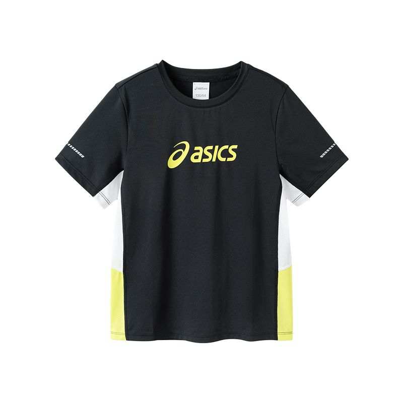ASICS Quick Dry T Shirts Sports Performance Black Unisex