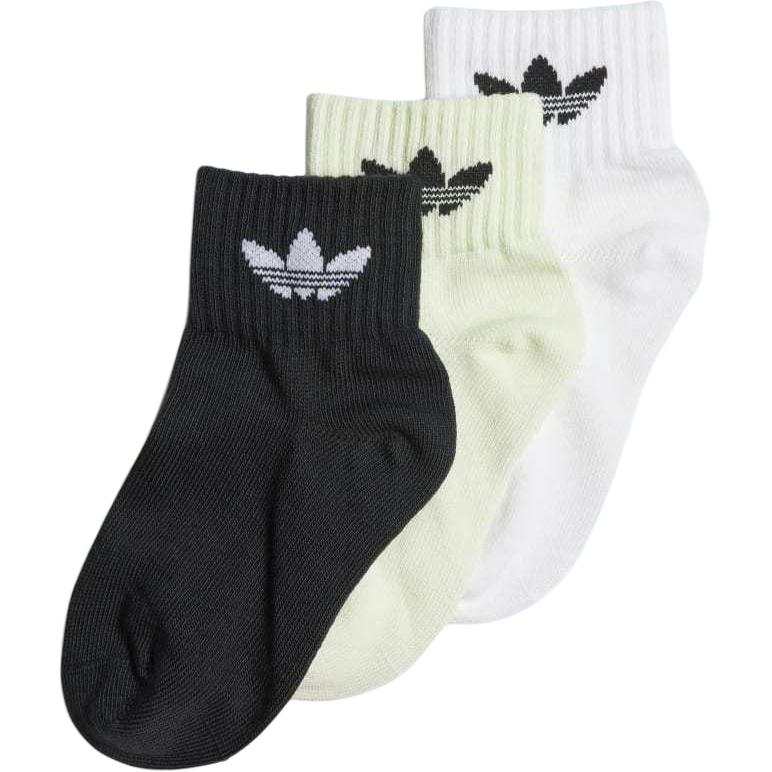 Adidas Originals Socks 3 Pack White+Black+Yellow Kids'