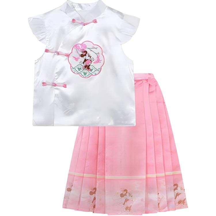 Disney Skirt Set White Pink Children Aged 3 7 Years Old