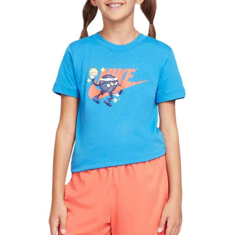 Nike Nike Sportswear T Shirt Light Blue Photo Teenagers