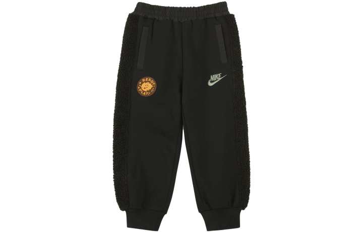 Nike Nike Knitted Sweatpants Outdoor Adventure Logo Panel Fabric Fleece Lined Casual Black Infant And Toddler