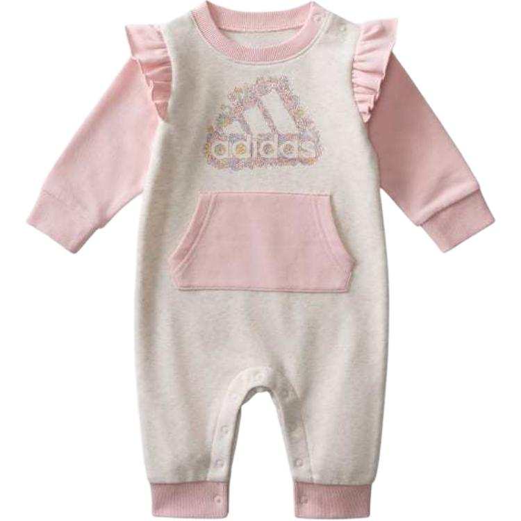 Adidas Adidas Jumpsuit Ft Ruffle Slv Coverall F24 Pink Infant And Toddler