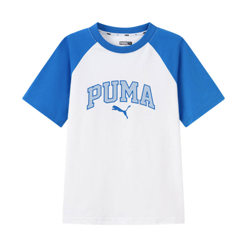 PUMA Sportstyle T Shirt SS25 White Blue Tone Unisex