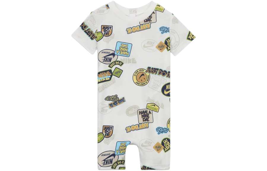 Nike Nike Sportswear Baby 12 24m Printed Tee Romper Coverall Baby White