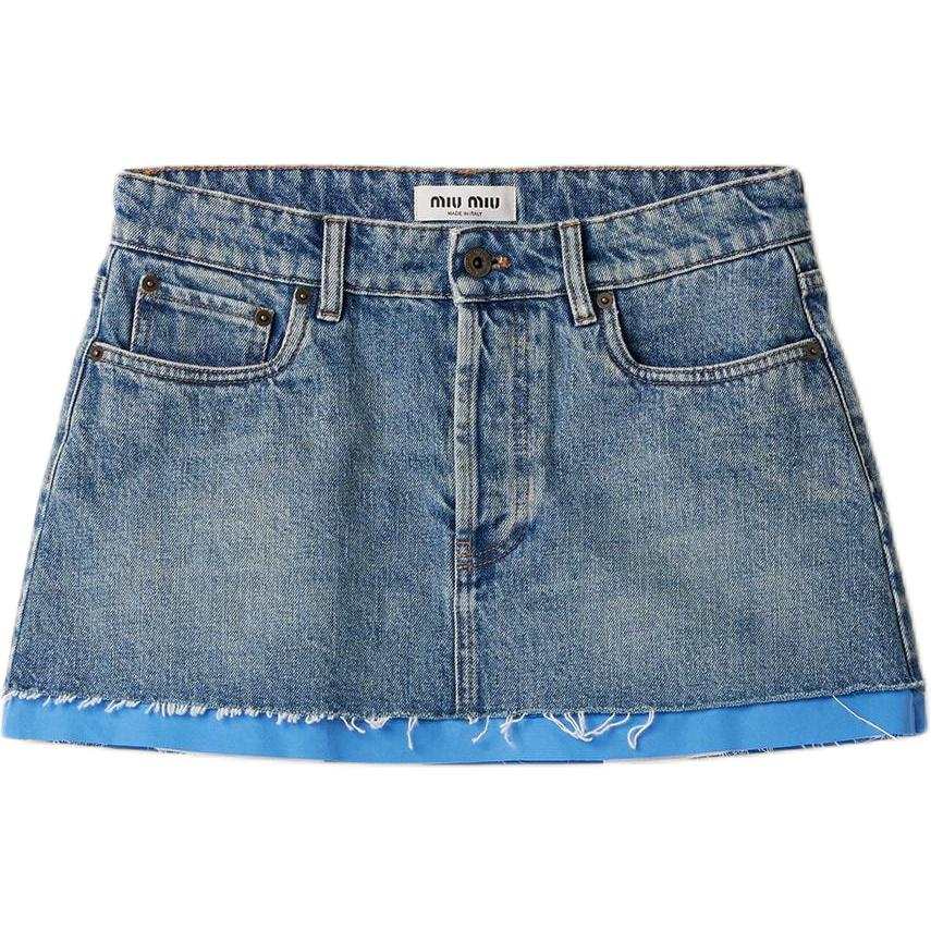 MIU MIU Miu Miu denim mini skirt