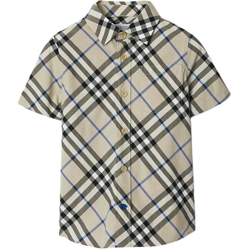 Burberry SS24 Shirt Moss Green Kids'