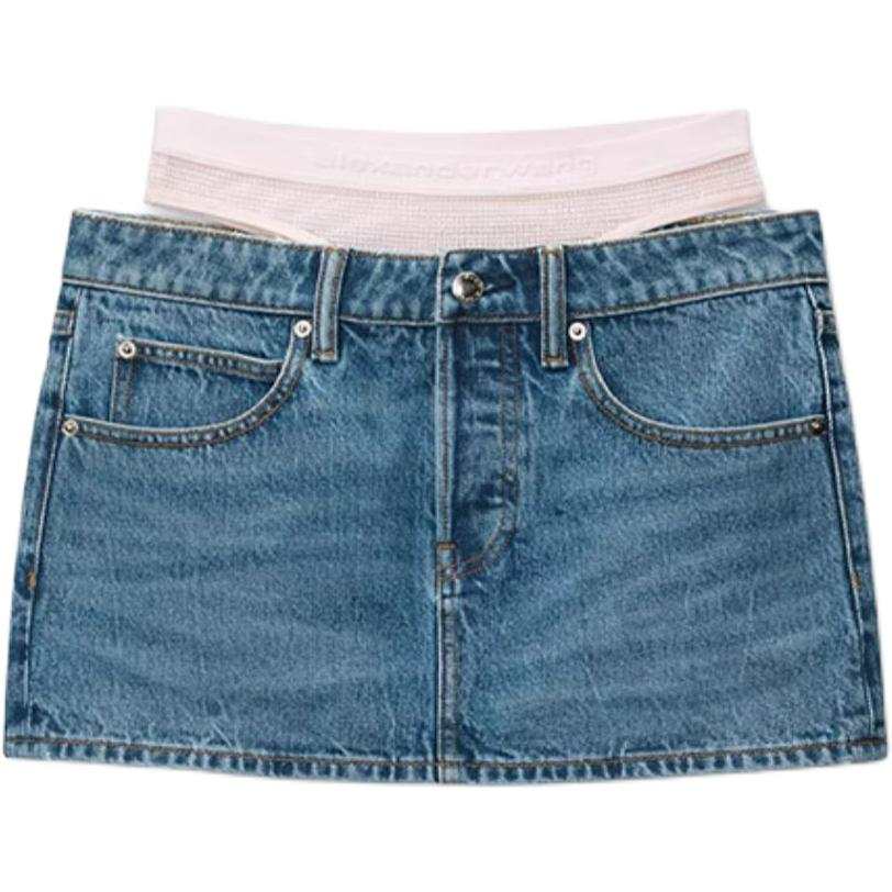 Alexander Wang Alexander Wang Prestyle Hotfix Layered Mini Skirt