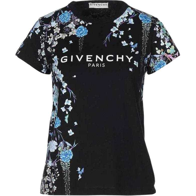 Givenchy T Shirts Women's Black Crew Neck Moderate Straight Fit