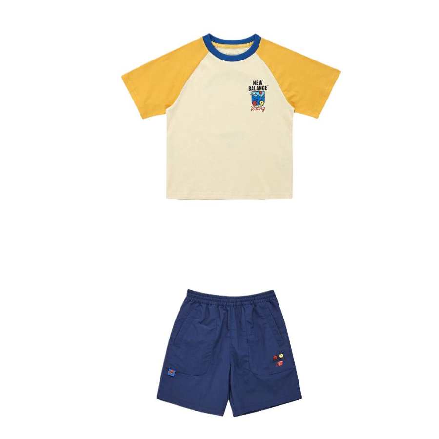 New Balance New Balance Casual Sportswear SS25 Clothing Sets Yellow Children Aged 3 7 Years Old