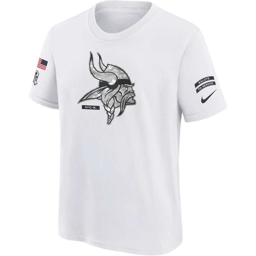 Nike Nike Dri FitNFL T Shirt Minnesota Vikings Salute To Service Primary Edge Legend White Teenagers