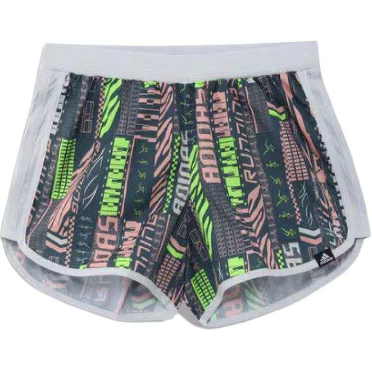 Adidas Adidas AEROREADY M20 SHORT GRAPH Sports Shorts Women's Traditional Blue/Signal Green/Mist Coral