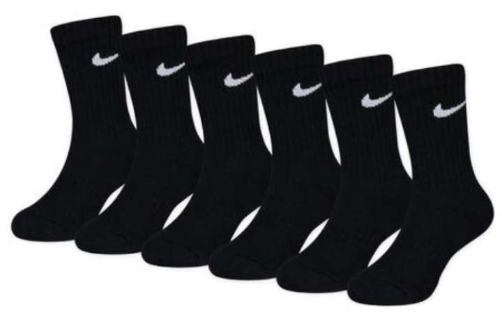 Nike Nike Kids Socks 6 Pack Black Kids'