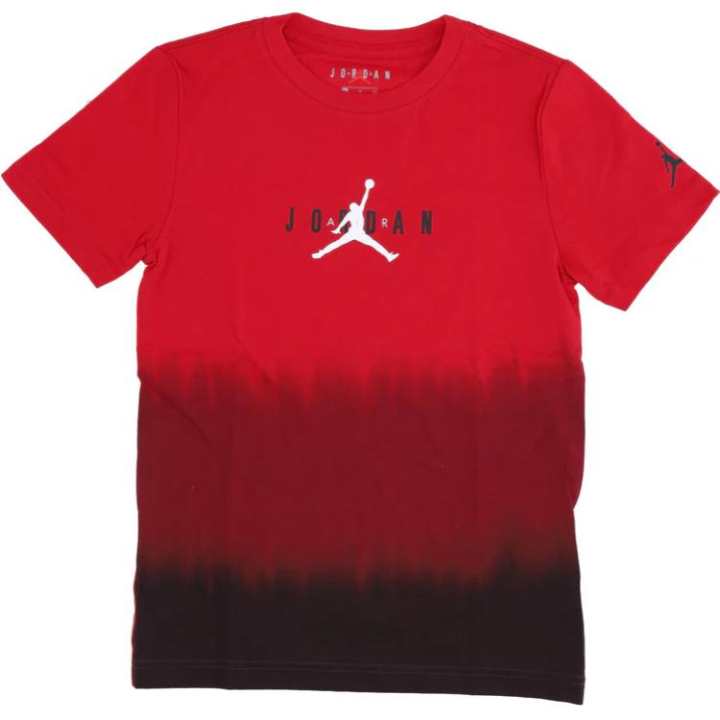 Jordan Jordan Kids' Apparel, Letter Gradient Crew Neck Pullover Short Sleeved T Shirt Red Kids'