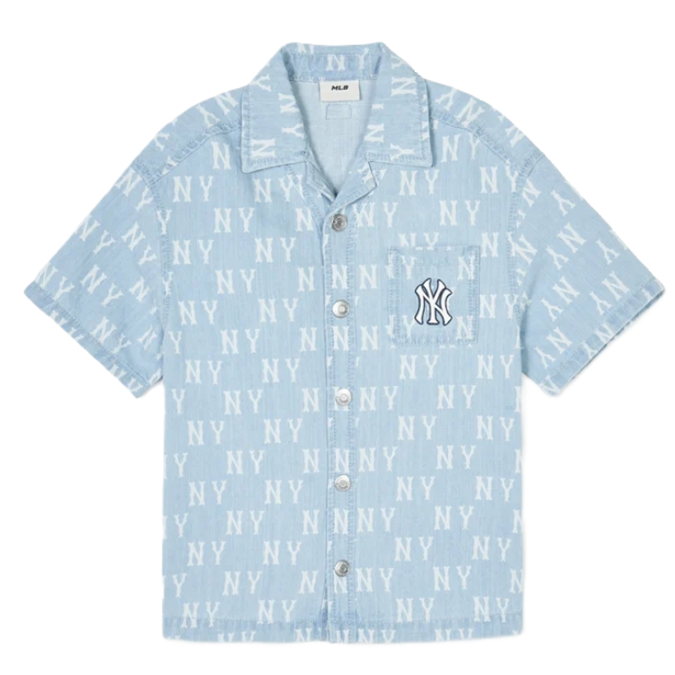 MLB All Over Print Kids' Top Autumn Summer Teenagers Blue