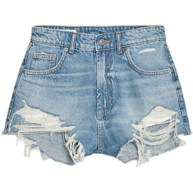 ZARA Trf Denim Shorts Women's Blue