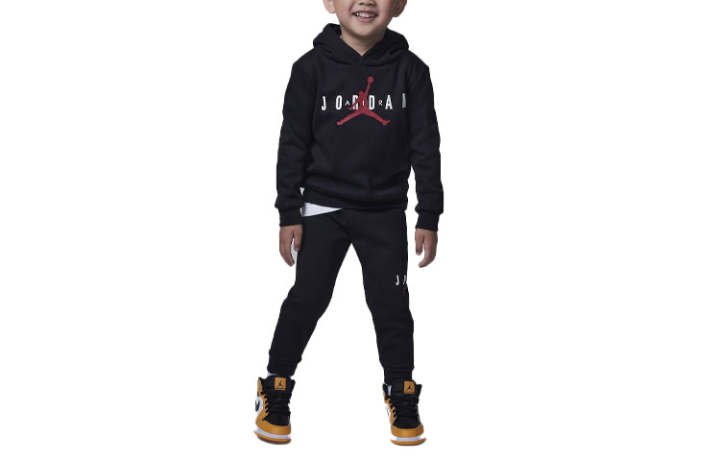 Jordan Jordan Kids Matching Sets Kids' Apparel Sustainable Materials Pullover Hoodie Set Black Infant And Toddler
