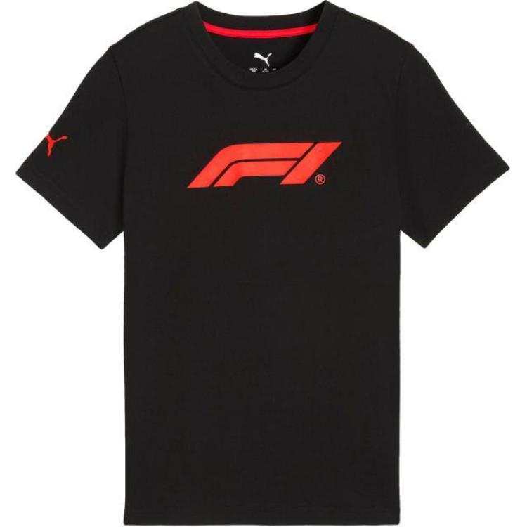 PUMA T Shirt F1ESS Black Children Aged 3 7 Years Old