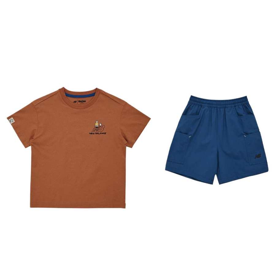 New Balance New Balance Casual Sportswear 2 Piece Set Blue Children Aged 3 7 Years Old