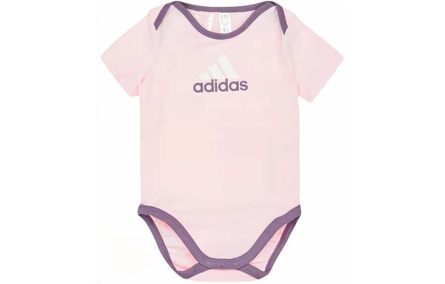 Adidas Adidas Jumpsuit Kids' Apparel Essentials Big Logo Bodysuit And Beanie Gift Set Pink Infant And Toddler