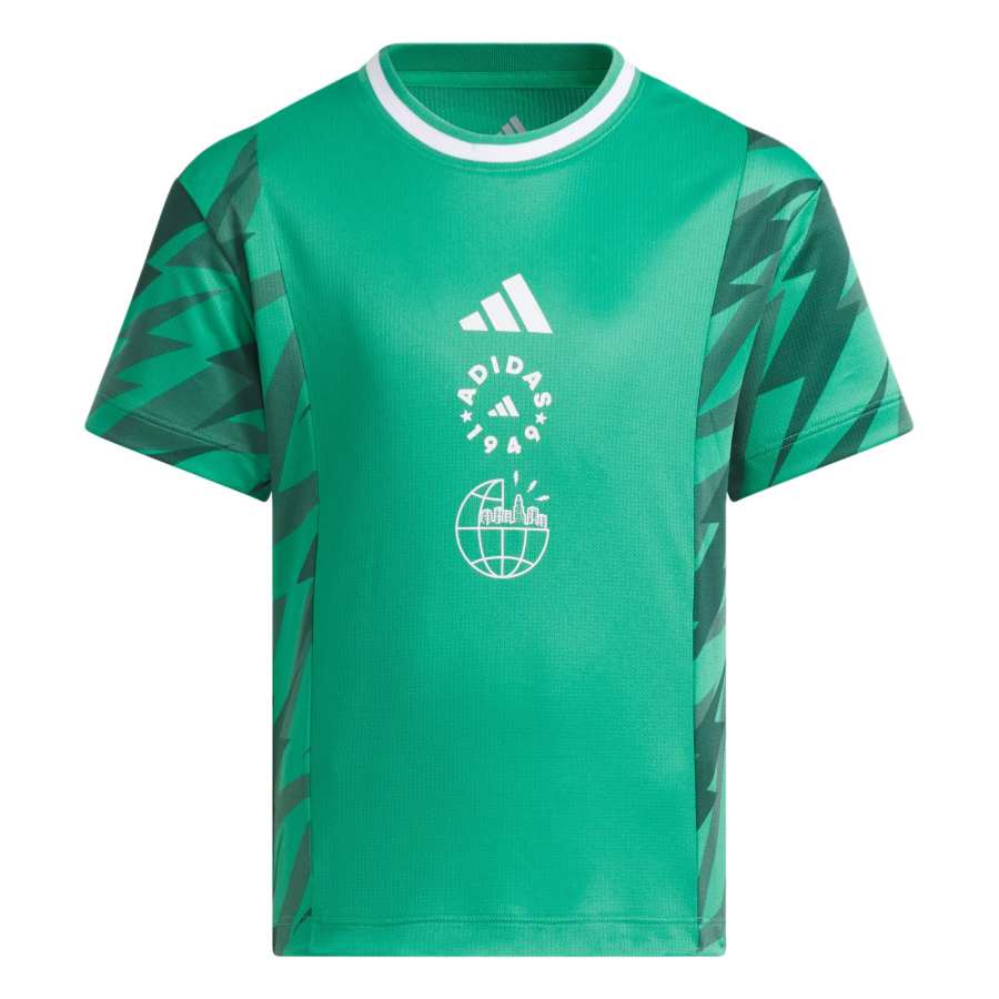 Adidas Adidas T Shirt GRAPHIC SHORT SLEEVE T SHIRT Light Lawn Green Children Aged 3 7 Years Old
