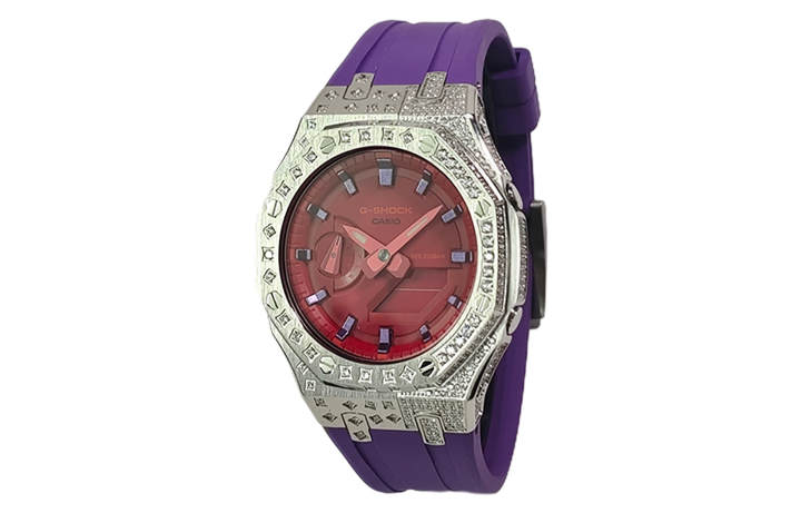 CASIO CASIO Custom Collection Electronic Movement Fluoroelastomer Strap Watch Men's Watches Red Watch Dial