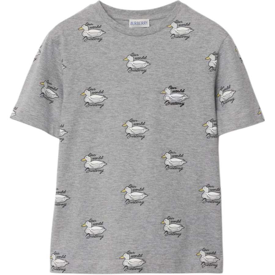 Burberry T Shirt FW24 Light Heather Gray Kids'