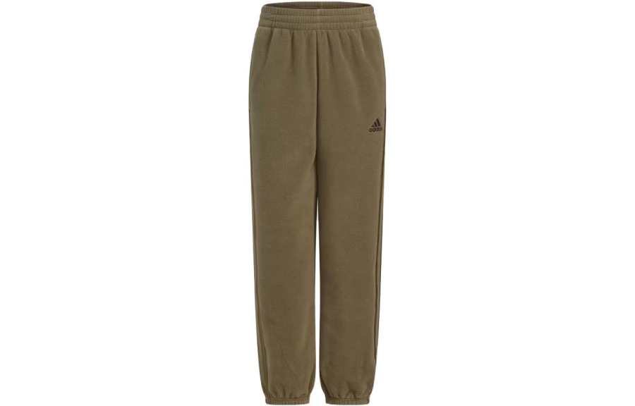 Adidas Adidas Kids' Apparel 3s Cozy Flc Jogger Knitted Sweatpants Kids' Olive