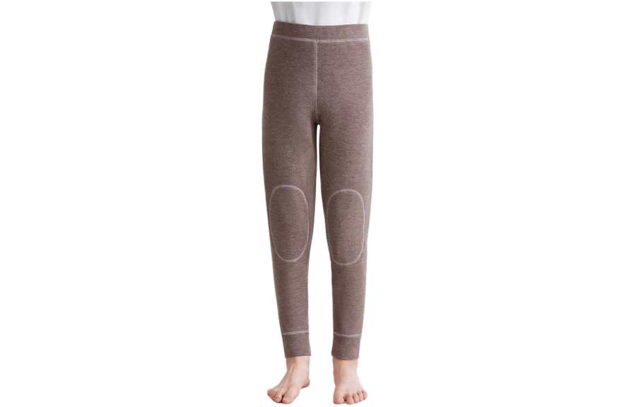 HONGDOUJUJIA Thermal Pants Thickened And Fleece Lined High Rise Belly Protection Knee Protector Base Layer Kids'
