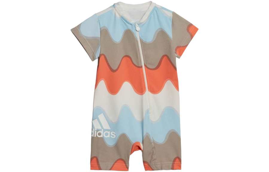 Adidas Adidas Jumpsuit Adidas X Marimekko Kids' Apparel Allover Print Cotton Bodysuit Multicolor Infant And Toddler