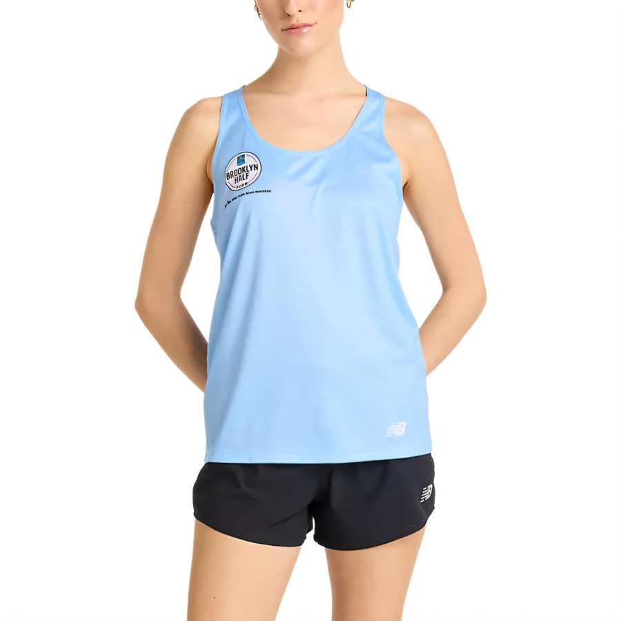 New Balance New Balance RBC Brooklyn Half Run Singlet Sport Vests Women's Blue ELE