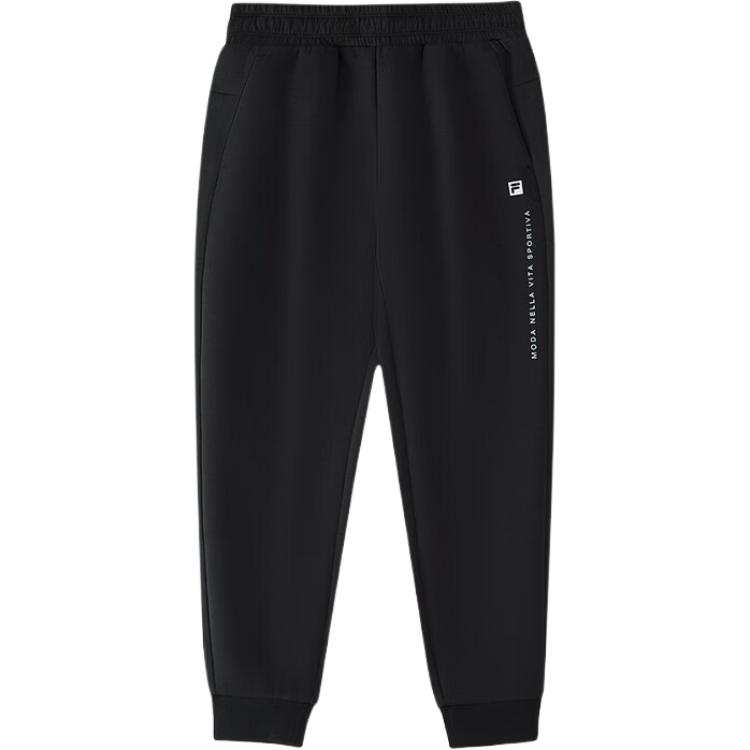 FILA KIDS AW24 Knitted Sweatpants Pitch Black Teenagers