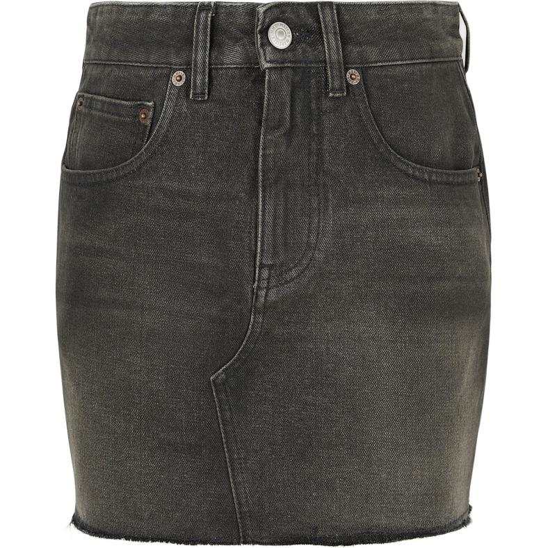 MM6 Maison Margiela Denim Short Skirts Women's Dark Gray
