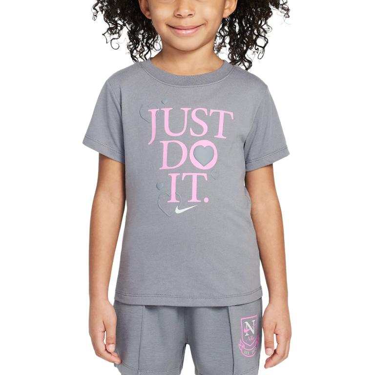 Nike Nike T Shirt Swoosh Smoke Gray Children Aged 3 7 Years Old
