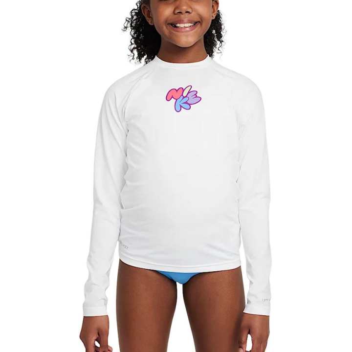 Nike Nike Dri Fit T Shirt Swim White/Bright Purple/Hydrangea Purple/Black Teenagers