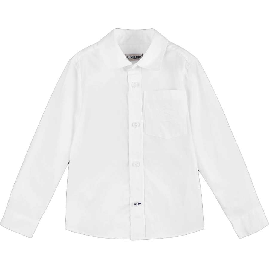 Burberry Solid Color Shirt Autumn Spring Kids' White