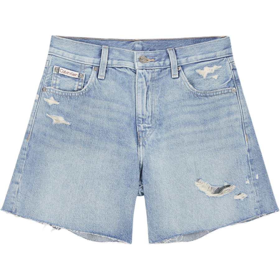 CALVIN KLEIN Denim Shorts Women's Light Blue