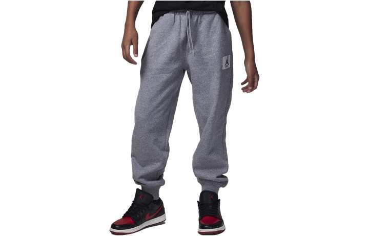 Jordan Jordan Knitted Sweatpants Solid Color Casual Fleece Lined Lace Up Mid Rise Carbon Gray Kids'