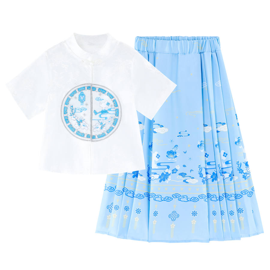 Disney Children Aged 3 7 Years Old Disney Skirt Set White+Blue
