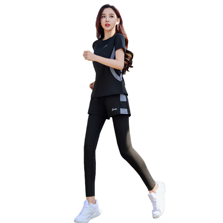Barbie Fitness Sets Women's Black Crew Neck Moderate