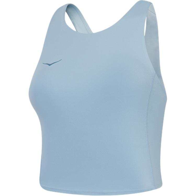 HOKA ONE ONE ELARO CROP BRA Sport Vests Women's Crystal Stone Blue