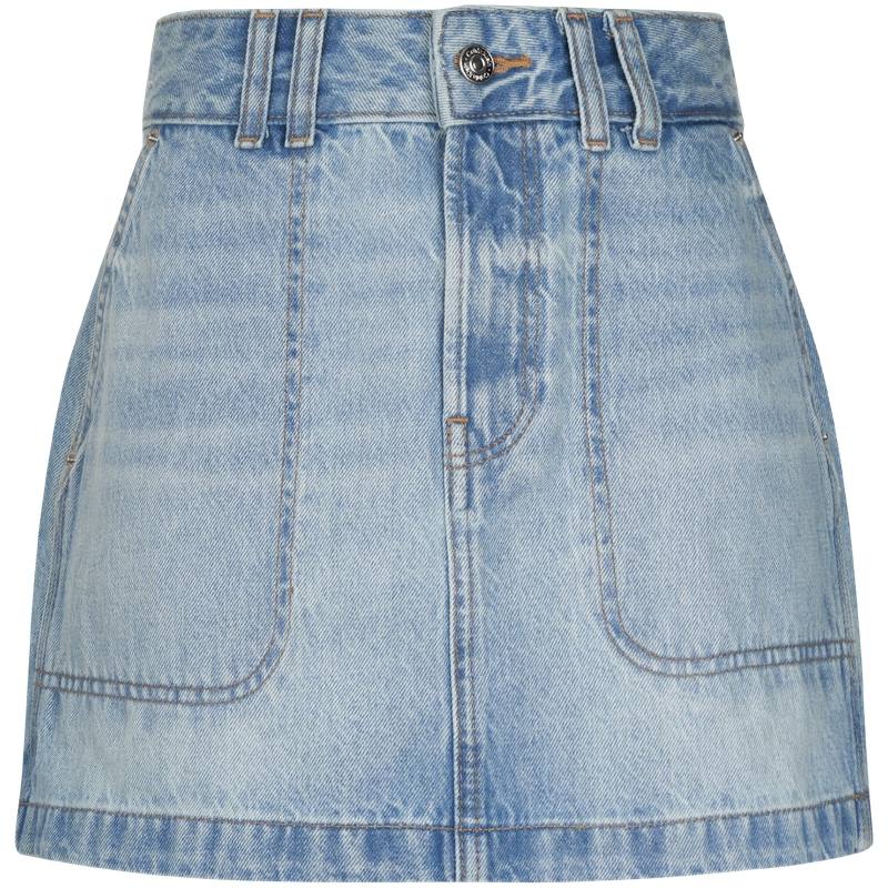 CALVIN KLEIN Denim Short Skirts Women's Light Blue