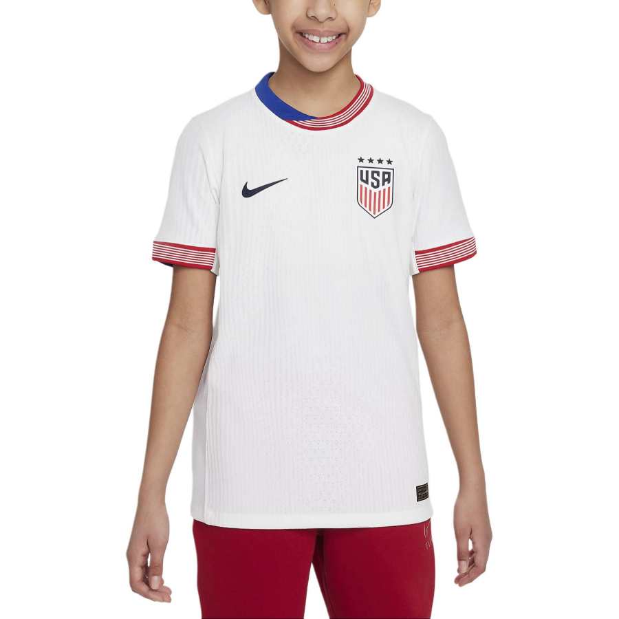 Nike Nike Dri FIT ADVUSWNT T Shirt FW24 2024 Match Home Soccer Authentic White/Obsidian Color Teenagers