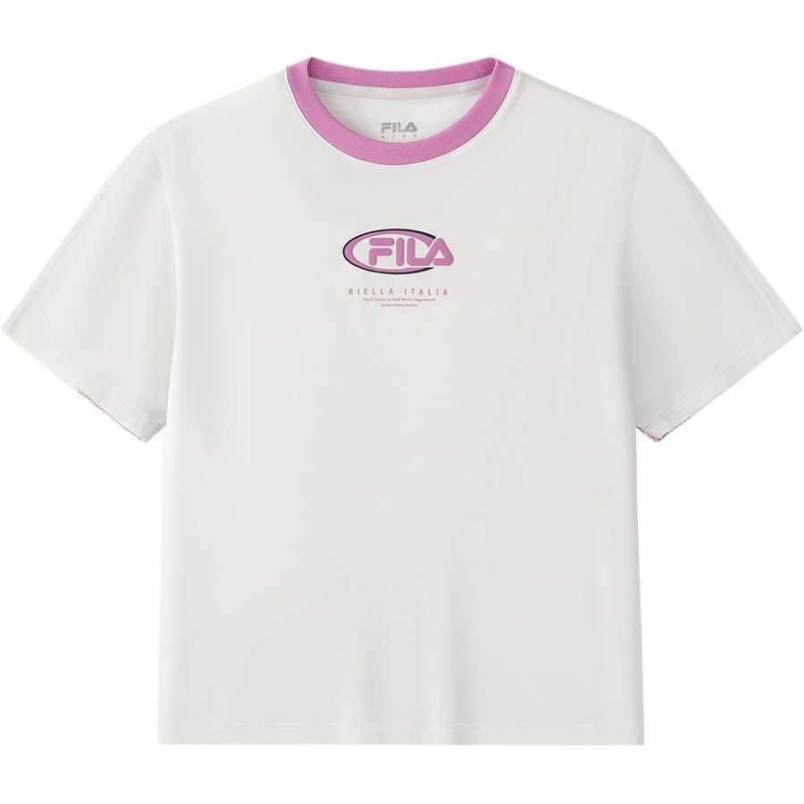 FILA KIDS T Shirt Cloud White Teenagers