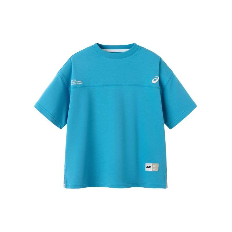 Asics Japanese Trendy T Shirt Blue Teenagers