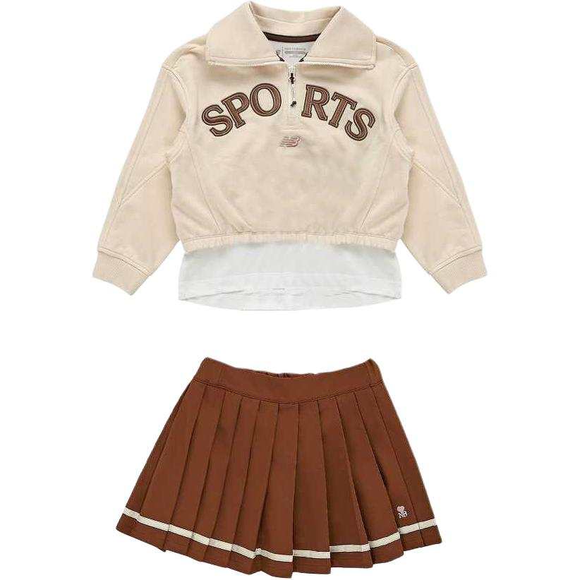 New Balance Children Aged 3 7 Years Old New Balance Skirt Set Cream